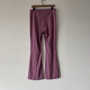 Lululemon Groove Super-High-Rise Flared Pants Nulu Velvet Dust Sz 14 Athleisure